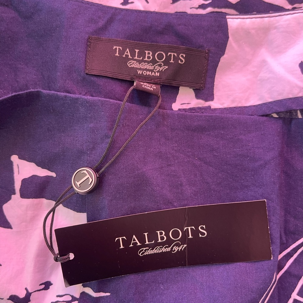 TALBOTS Navy Blue White Nautical Sail Boat Skirt Removable Tie Plus Sz 16W NWT - Picture 5 of 12